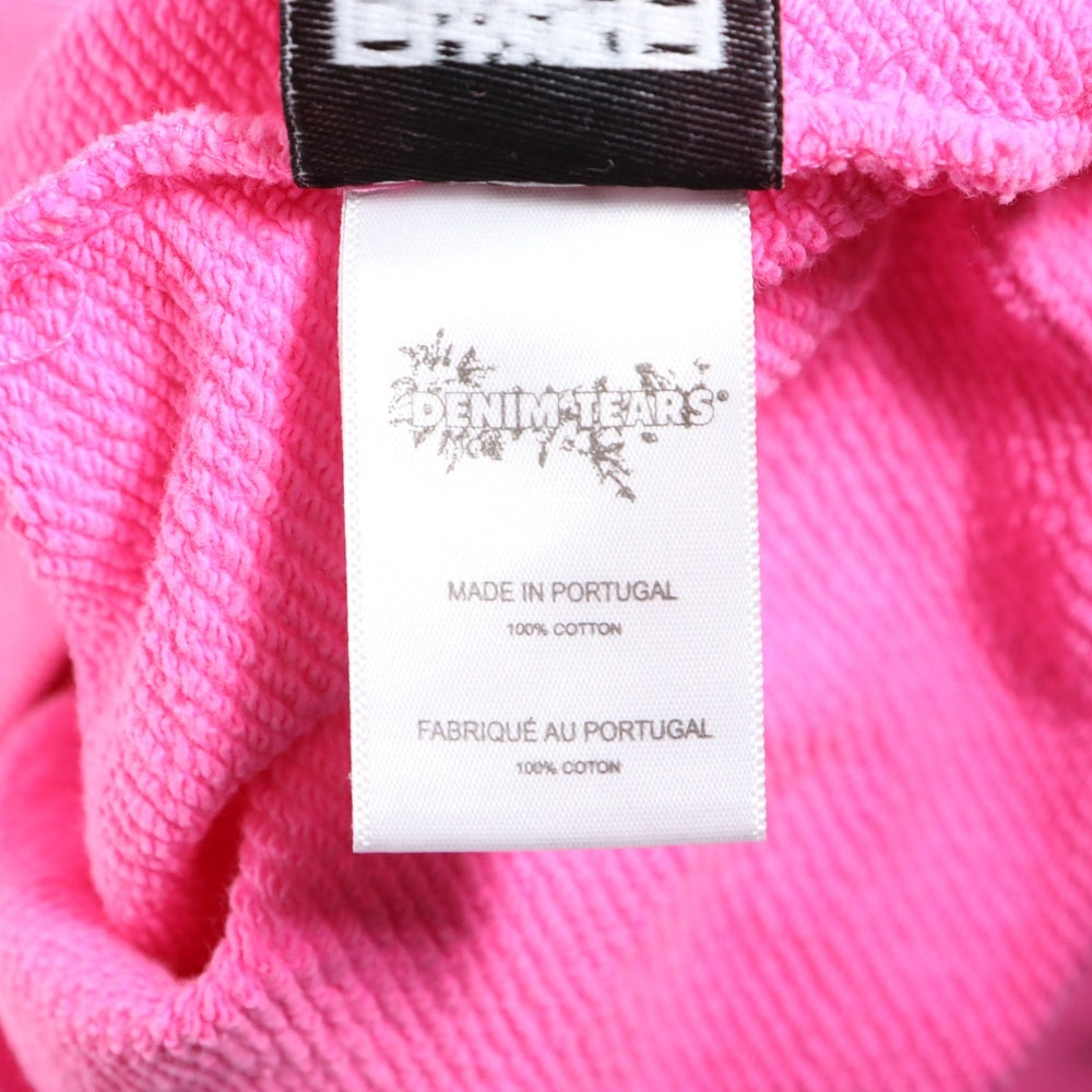 DENIM TEARS(デニムティアーズ) 25SS MONO WREATH HOODIE モノ リース フーデットスウェットパーカー ピンク SS25THD064