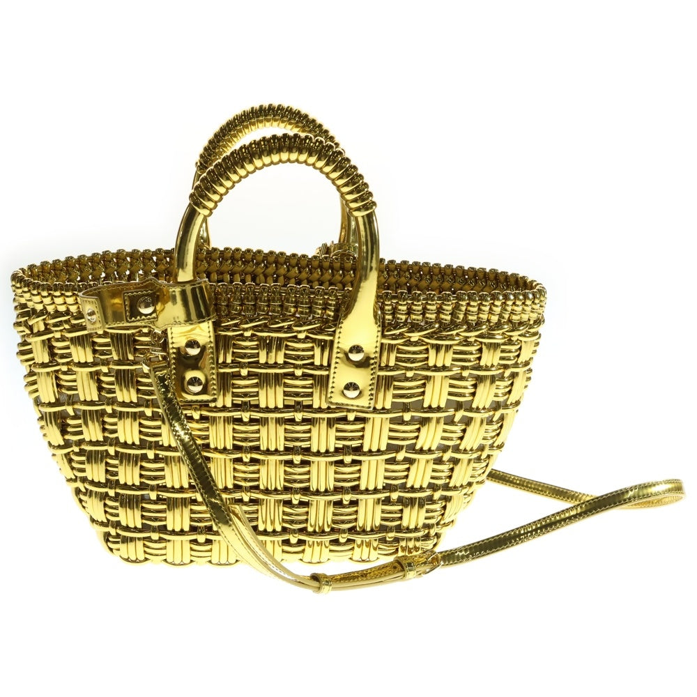 BALENCIAGA(バレンシアガ) BISTRO XS ビストロ バスケット 2WAY ショルダー ハンドバッグ ゴールド 671342