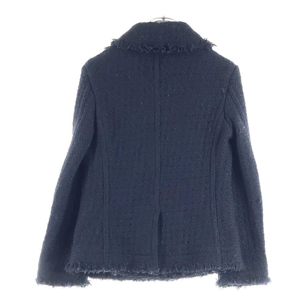 tricot COMME des GARCONS(トリコ コム デ ギャルソン) 02AW ウールツイードジャケット ピーコート ブラック TH-J017 AD2002