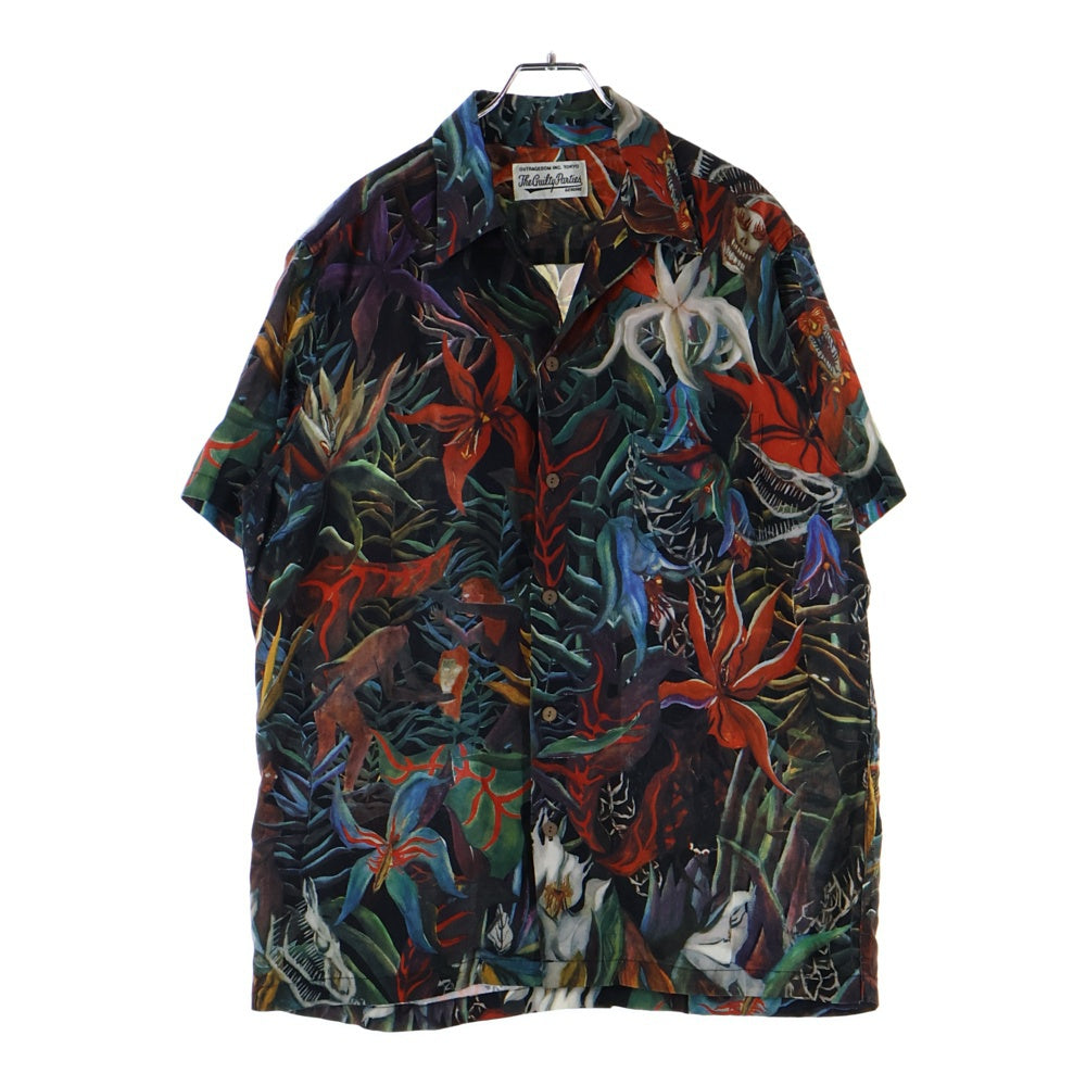 WACKO MARIA(ワコマリア) 18SS 花 HAWAIIAN SHIRT ハワイアンシャツ アロハ半袖シャツ ブラック