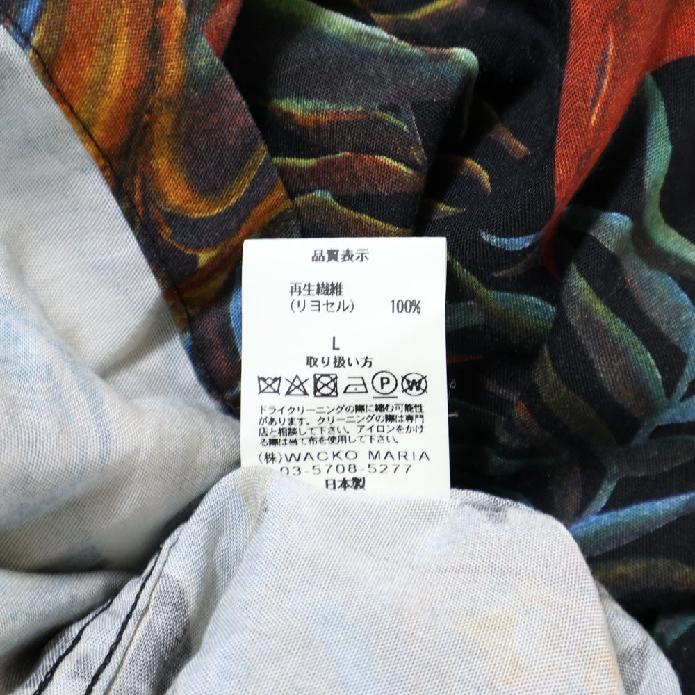 WACKO MARIA(ワコマリア) 18SS 花 HAWAIIAN SHIRT ハワイアンシャツ アロハ半袖シャツ ブラック