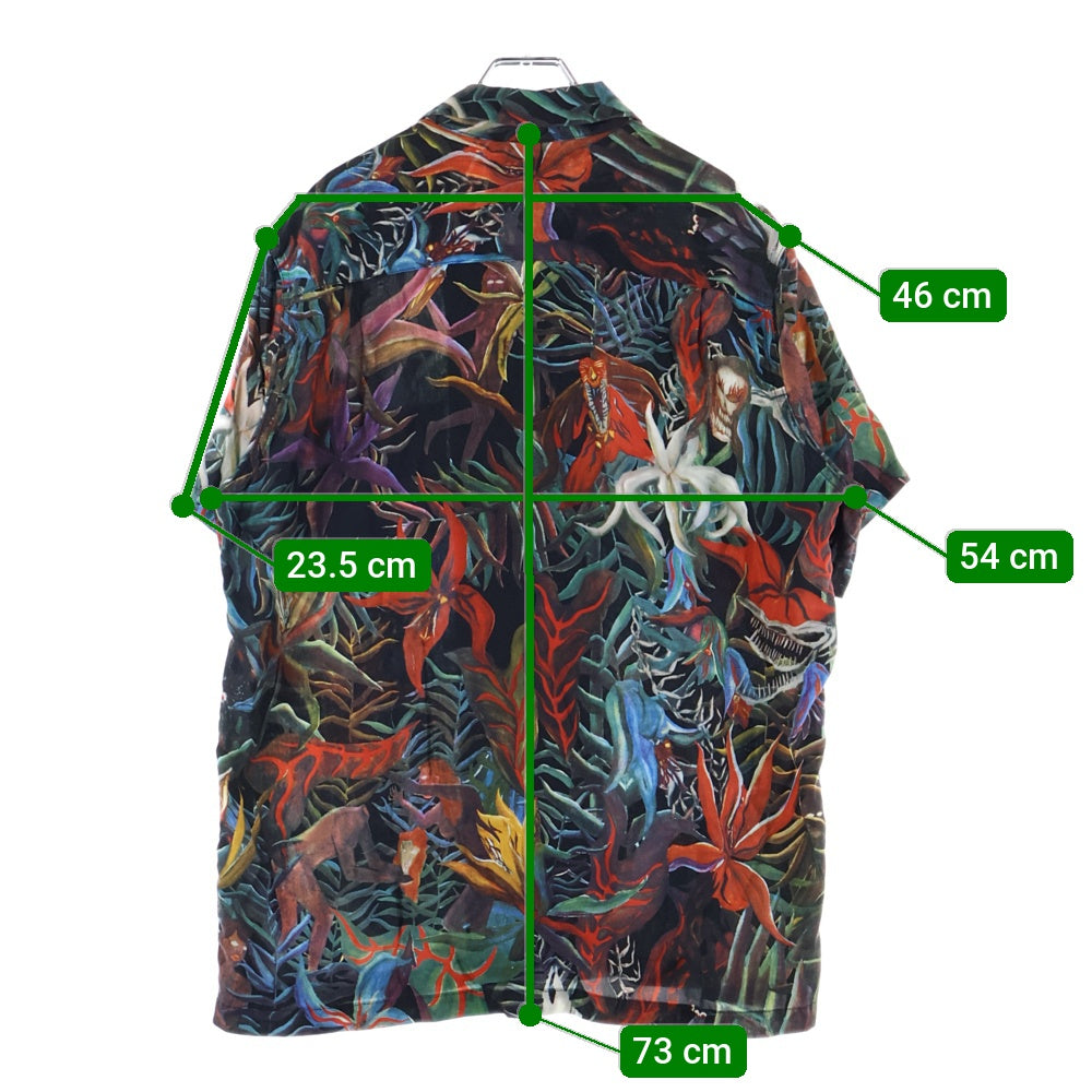 WACKO MARIA(ワコマリア) 18SS 花 HAWAIIAN SHIRT ハワイアンシャツ アロハ半袖シャツ ブラック