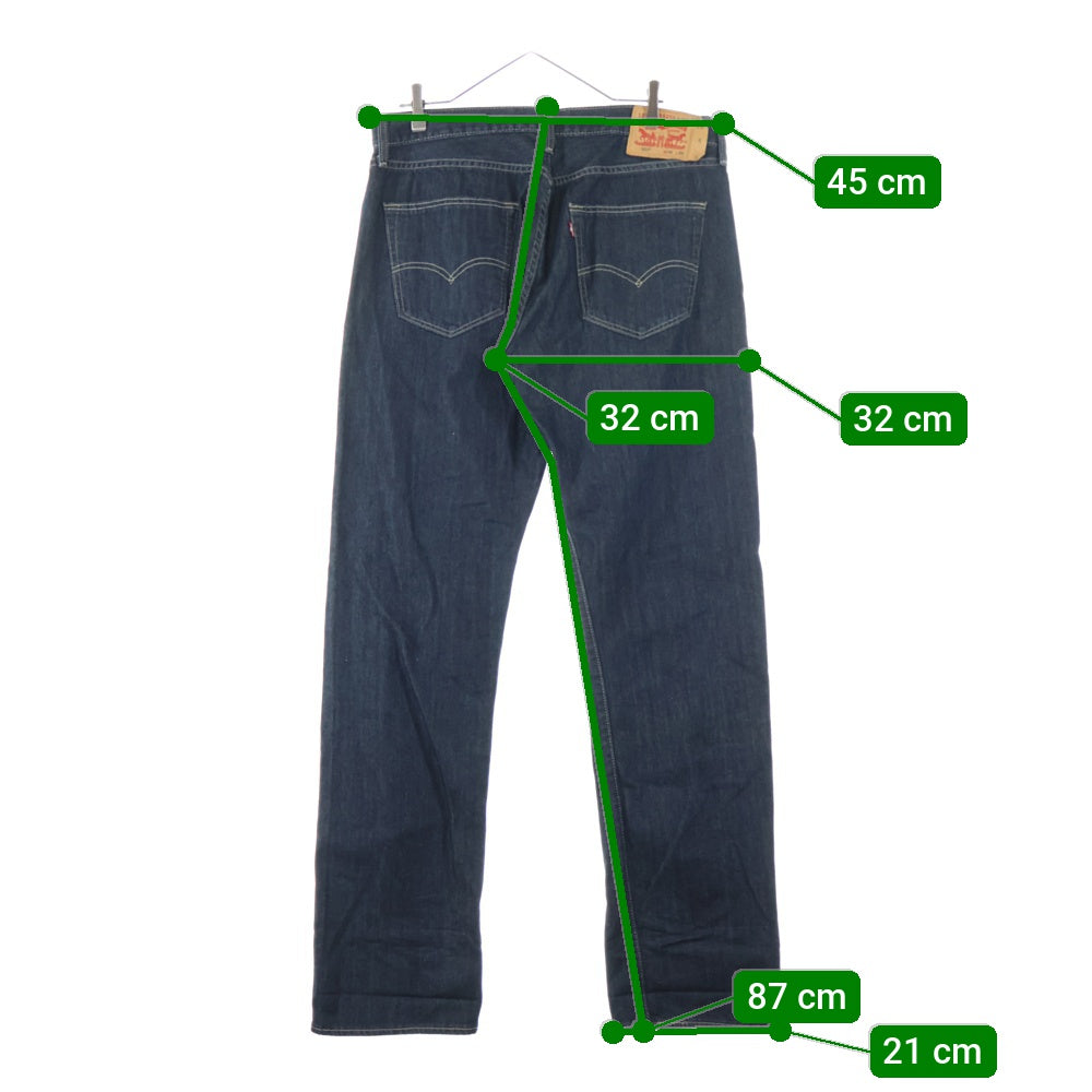 Levi's(リーバイス) 501 ワンウォッシュストレートジーンズデニムパンツ インディゴ PC9-00501-0536