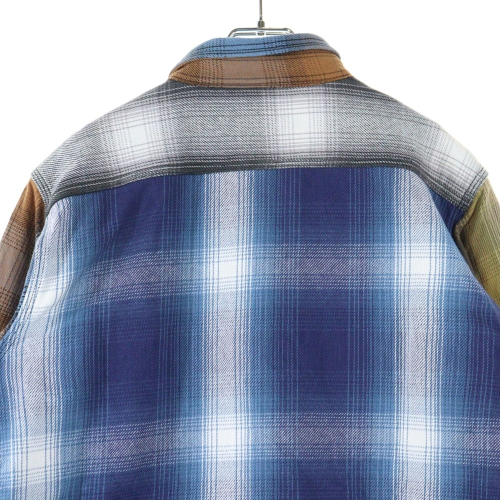 HOUSTON(ヒューストン) クレイジーオンブレチェックビエラ 長袖 シャツ マルチ 40763CZ