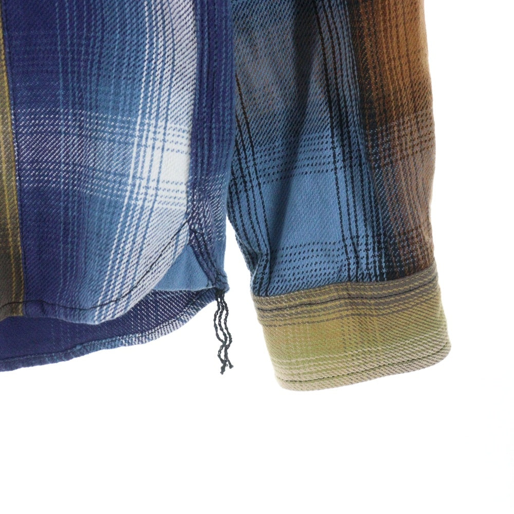 HOUSTON(ヒューストン) クレイジーオンブレチェックビエラ 長袖 シャツ マルチ 40763CZ