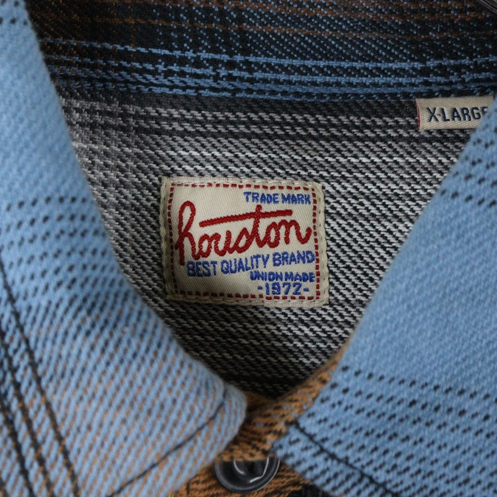 HOUSTON(ヒューストン) クレイジーオンブレチェックビエラ 長袖 シャツ マルチ 40763CZ