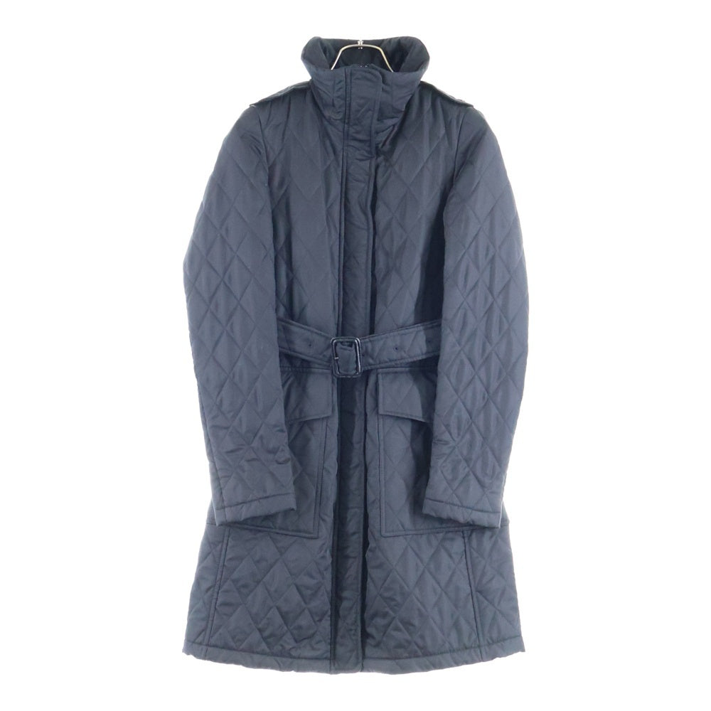 BURBERRY LONDON(バーバリーロンドン) イングランド製 裏地ノバチェック スタンドカラー キルティングコート ブラック レディース 1004914