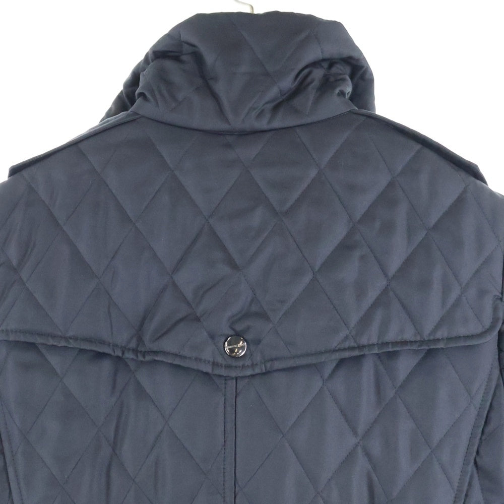 BURBERRY LONDON(バーバリーロンドン) イングランド製 裏地ノバチェック スタンドカラー キルティングコート ブラック レディース 1004914