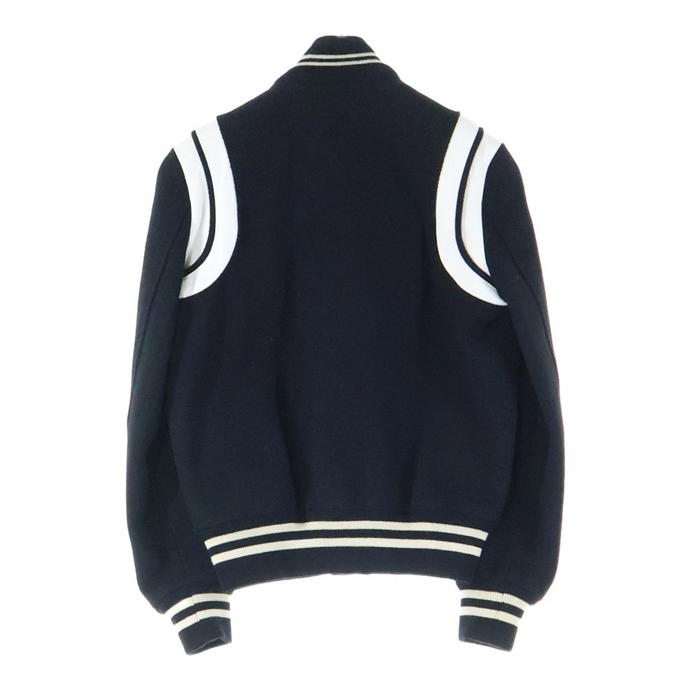 SAINT LAURENT PARIS(サンローランパリ) テディジャケット レザートリムスタジャン ブルゾン ブラック レディース 376283 YYD80
