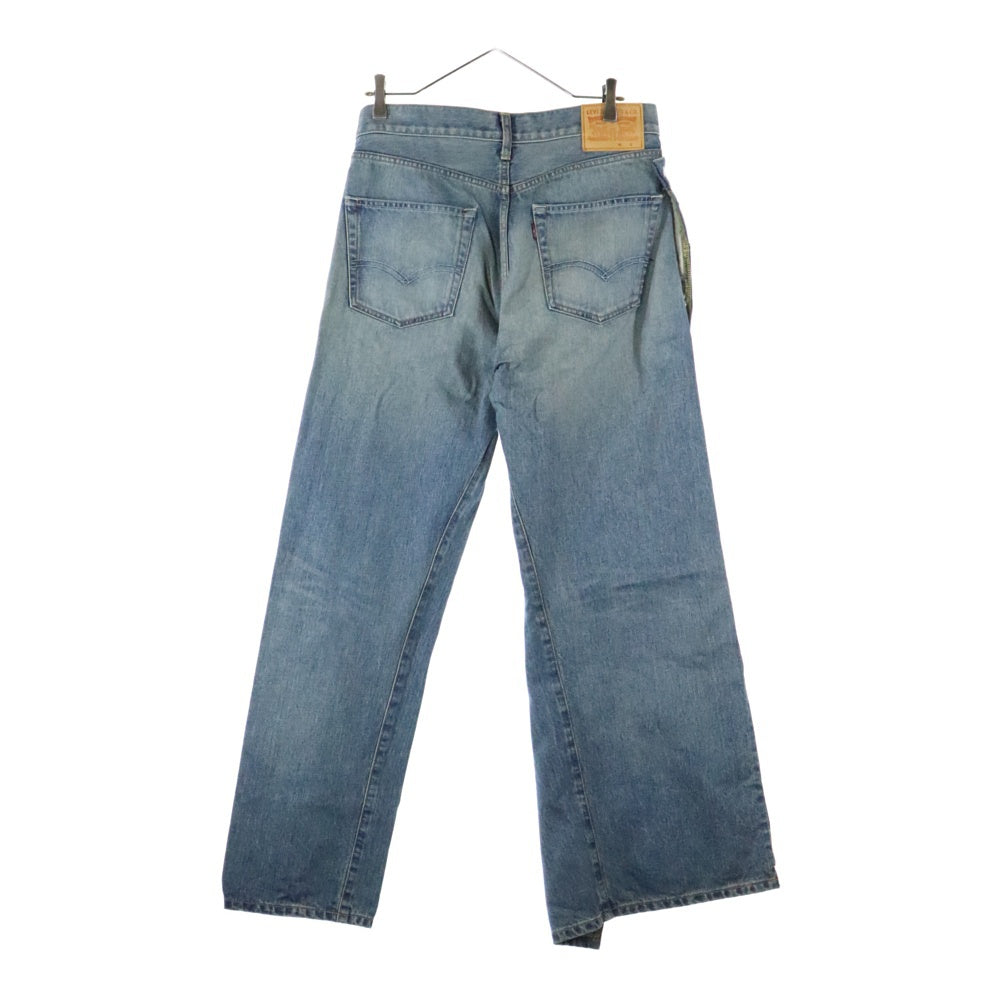 COMME des GARCONS JUNYA WATANABE MAN(コムデギャルソンジュンヤワタナベマン) 25SS AD2024 ×Levi's リーバイス コットンデニム 製品加工カスタマイズ ドッキング デニムパンツ インディゴ WO-P209