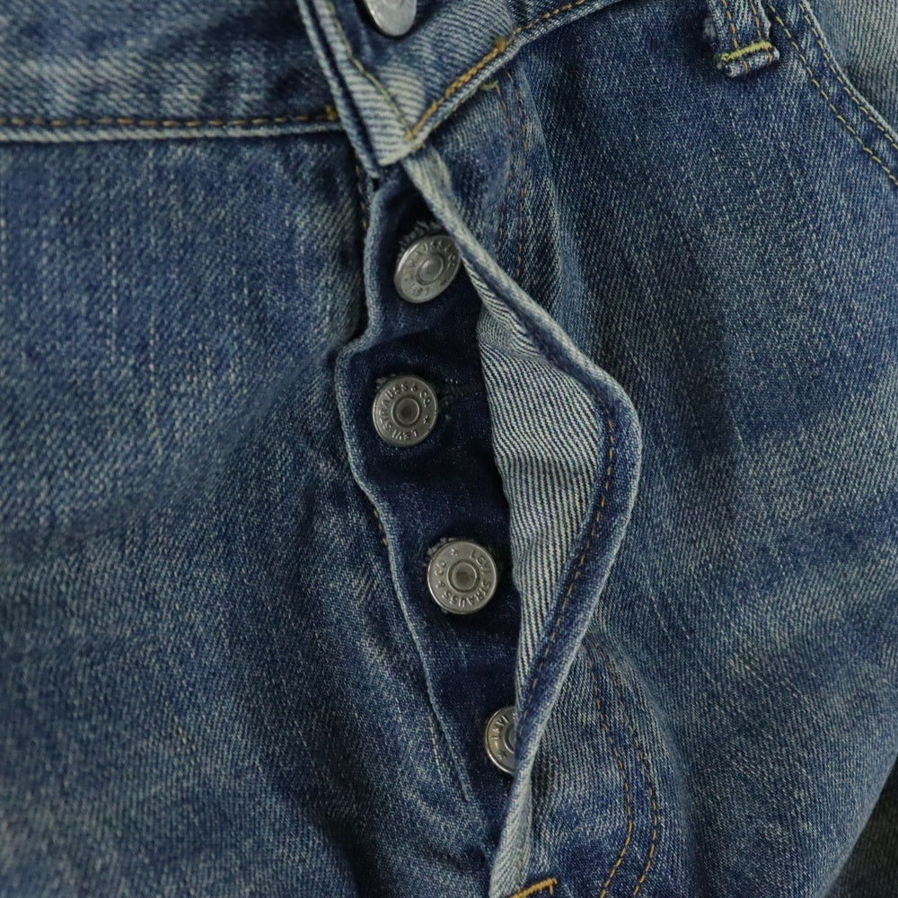 COMME des GARCONS JUNYA WATANABE MAN(コムデギャルソンジュンヤワタナベマン) 25SS AD2024 ×Levi's リーバイス コットンデニム 製品加工カスタマイズ ドッキング デニムパンツ インディゴ WO-P209