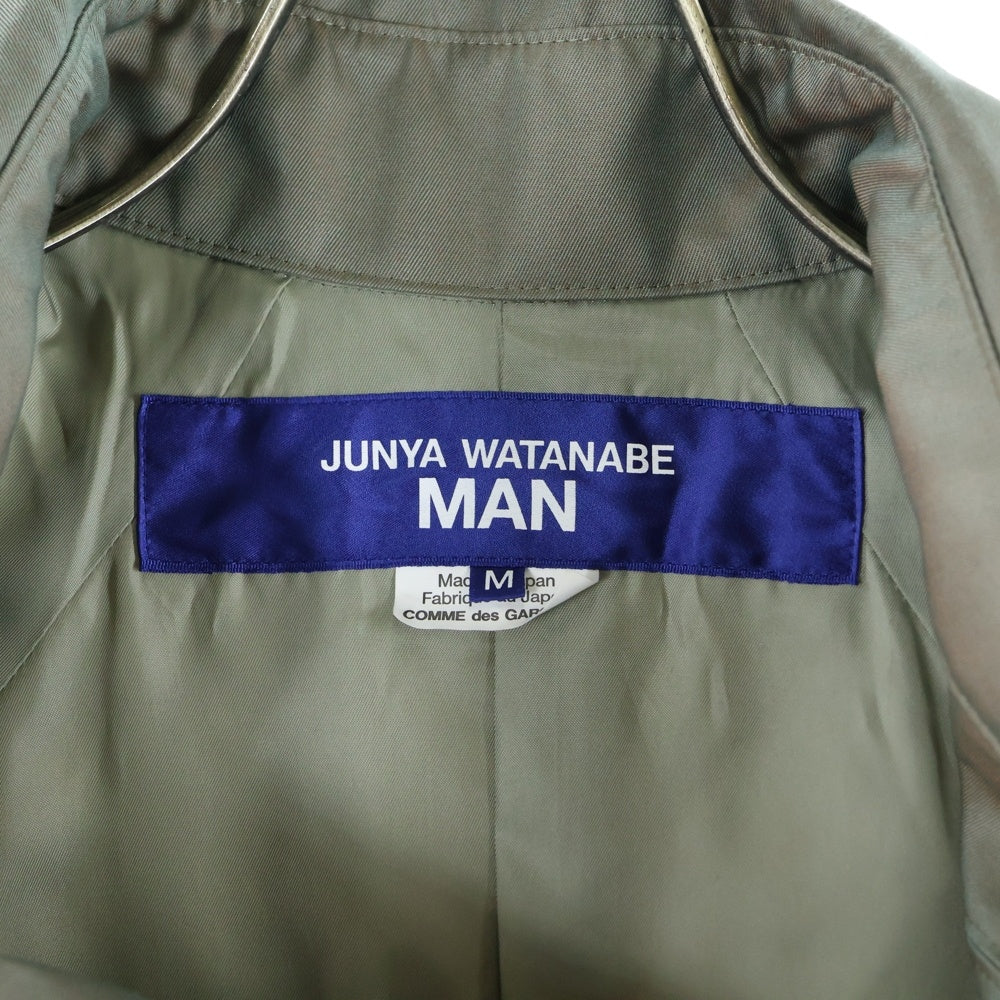 COMME des GARCONS JUNYA WATANABE MAN(コムデギャルソンジュンヤワタナベマン) 24AW AD2024 イリディセント トレンチコート カーキ WN-C024