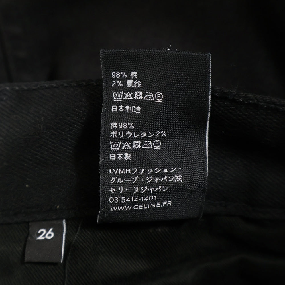 CELINE(セリーヌ) ジップフライ コットン スキニー デニム ブラック レディース N020786D 38NJ