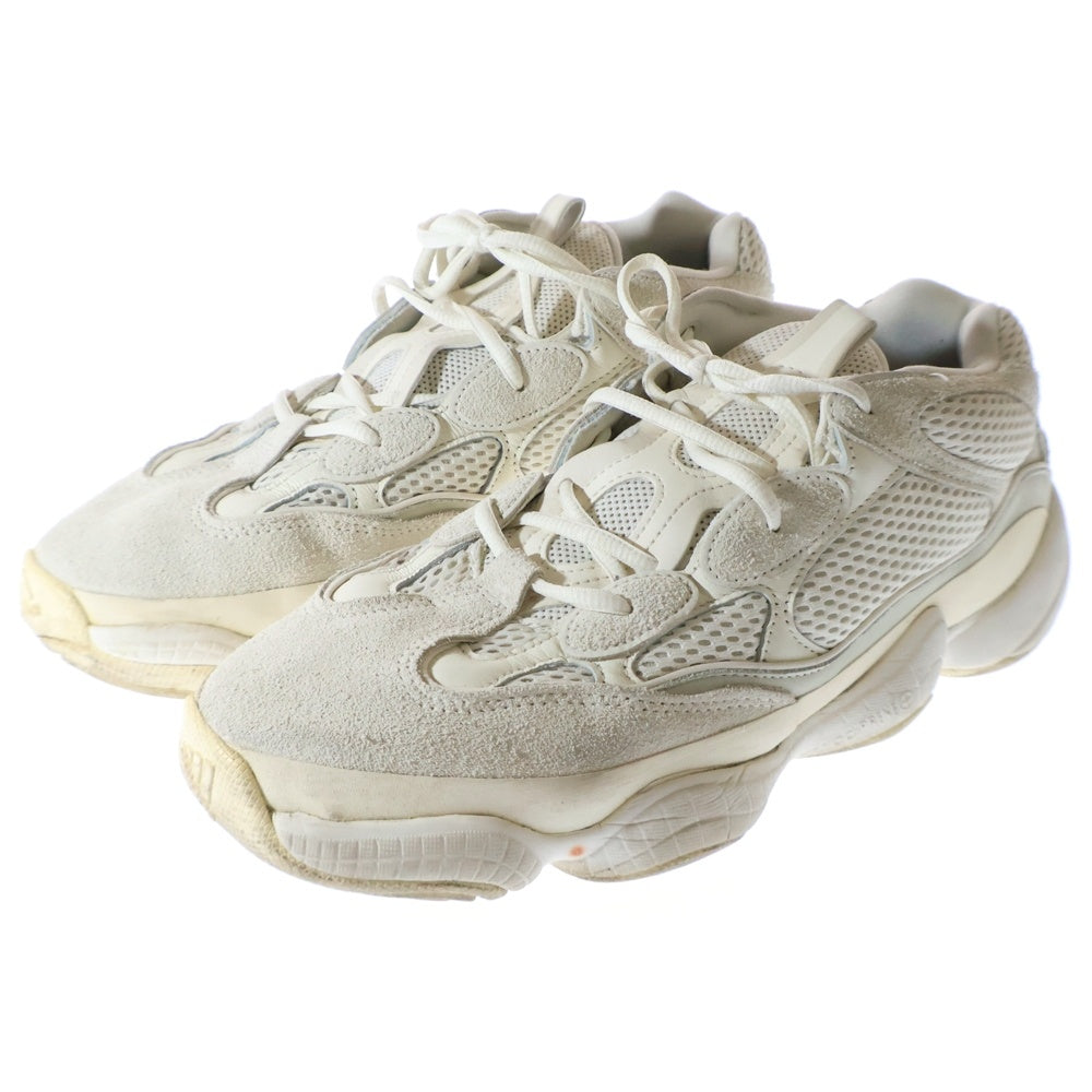 adidas(アディダス) YEEZY 500 BONE WHITE イージー 500 ボーンホワイト レースアップ ローカット スニーカー ホワイト US10.5/27.5cm FV3573