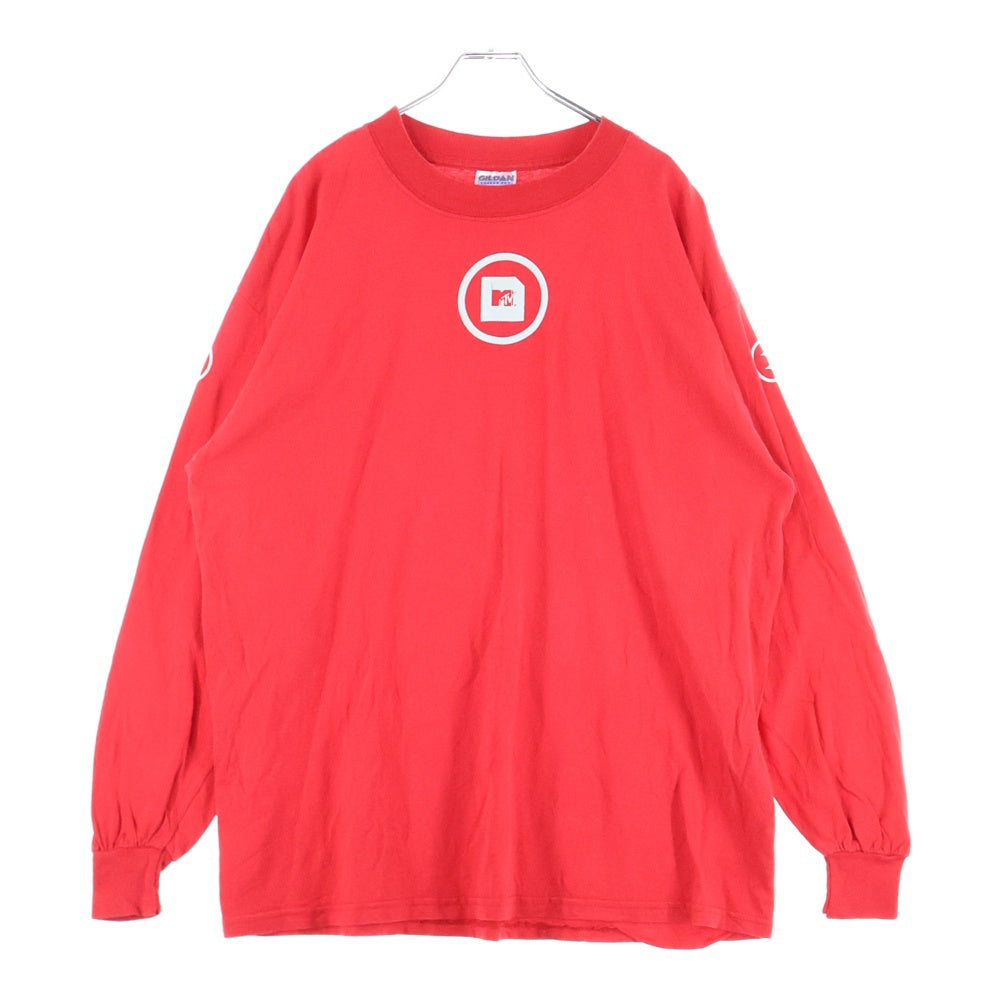VINTAGE(ヴィンテージ) 90S VINTAGE MTV ヴィンテージ エム ティー ビー 両面プリントデザイン クルーネック カットソー 長袖Tシャツ レッド