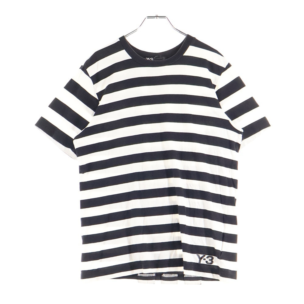 Y-3(ワイスリー) ボーダー 半袖Tシャツ カットソー ブラック/ホワイト AP2444