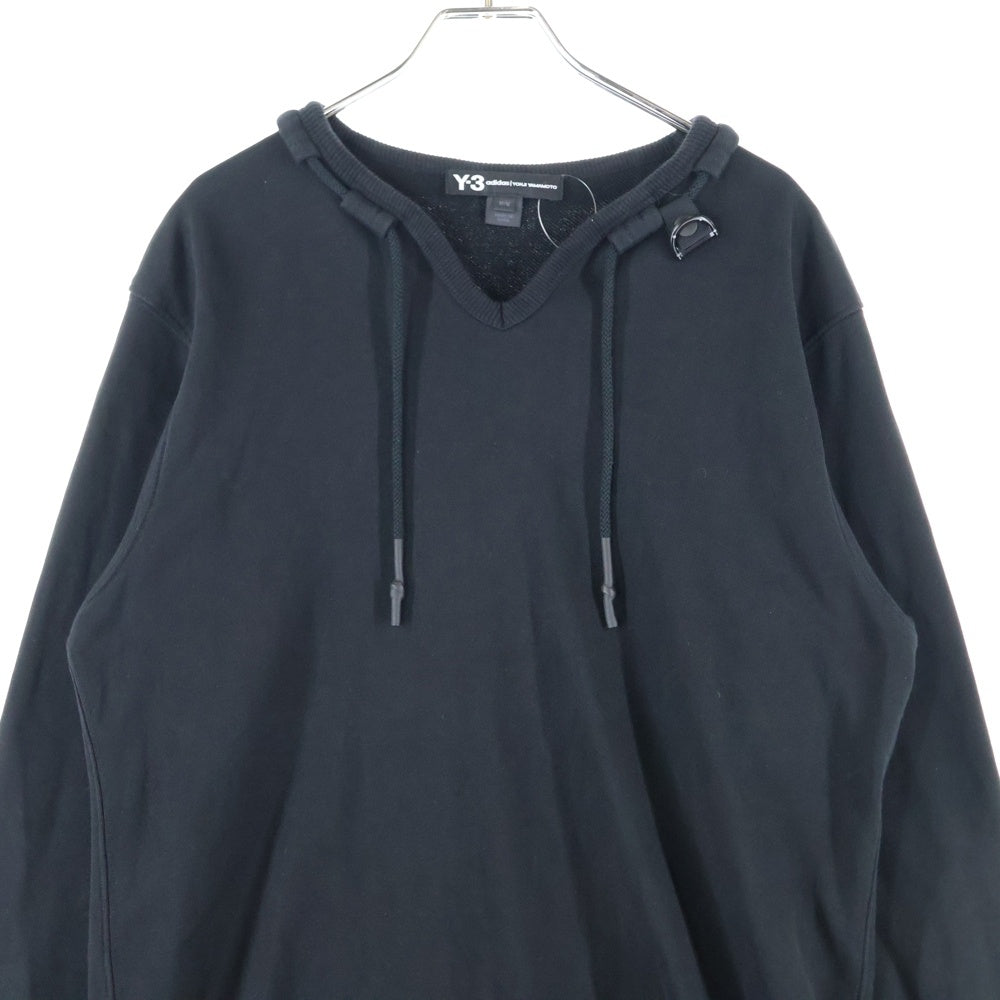 Y-3(ワイスリー) BRND FT SWEAT Vネック スウェット トレーナー ブラック BS3485