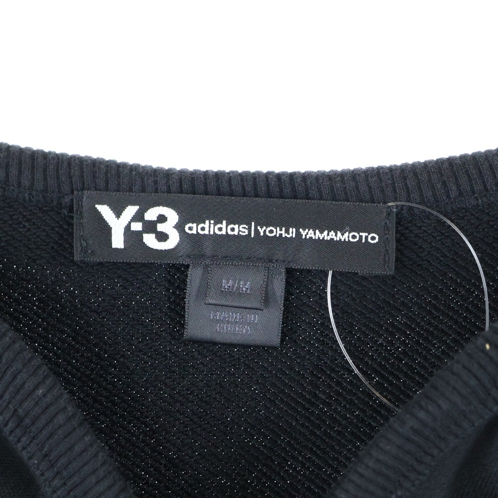 Y-3(ワイスリー) BRND FT SWEAT Vネック スウェット トレーナー ブラック BS3485