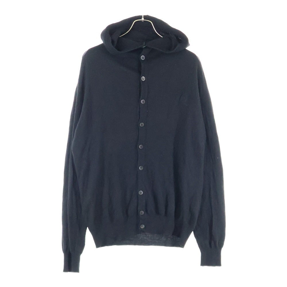 Alexander McQueen(アレキサンダーマックイーン) ウール混 フーデッド カーディガン ニット ブラック KRQN-BA1-1010