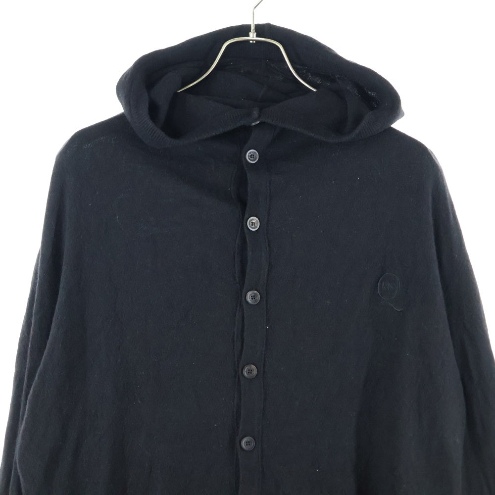 Alexander McQueen(アレキサンダーマックイーン) ウール混 フーデッド カーディガン ニット ブラック KRQN-BA1-1010
