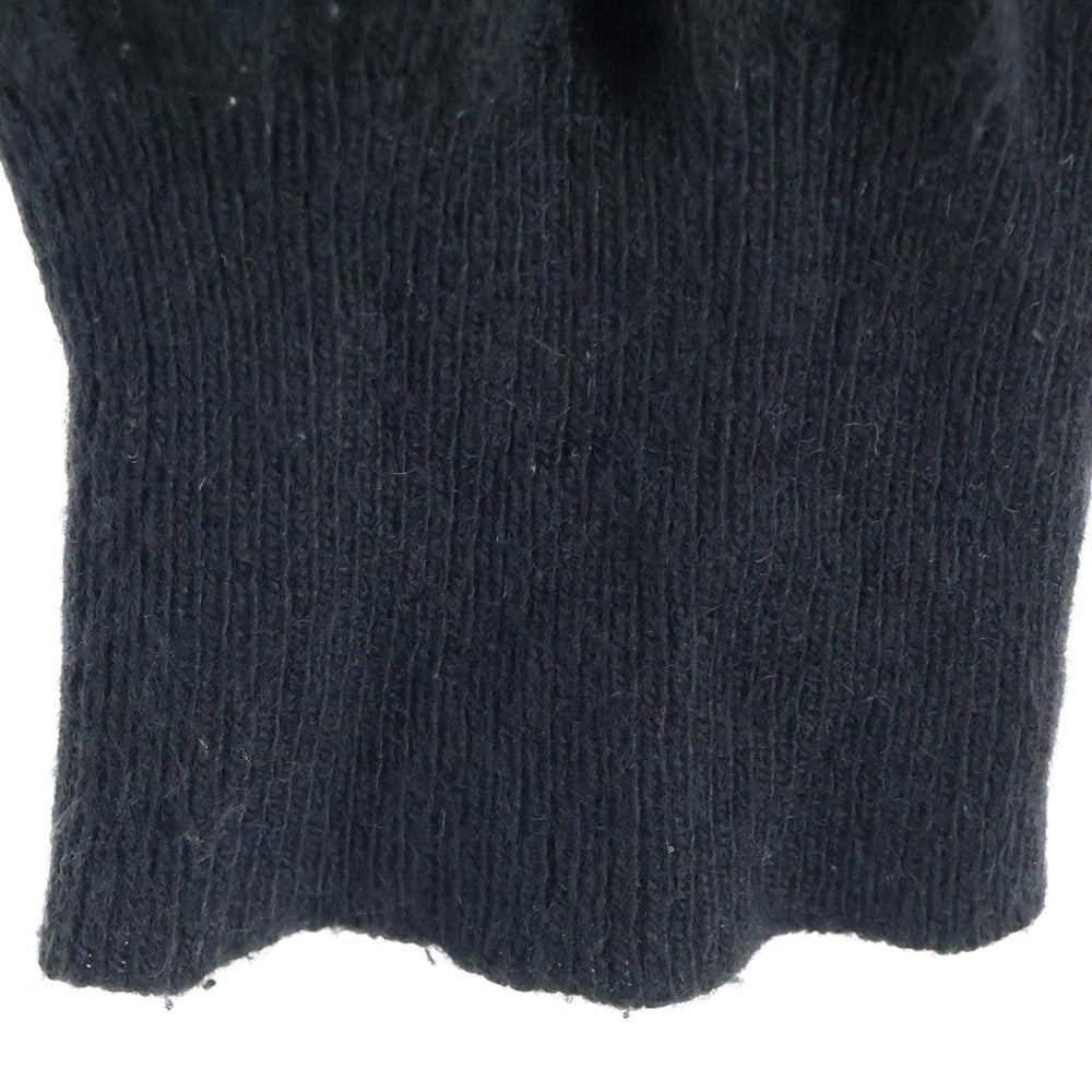 Alexander McQueen(アレキサンダーマックイーン) ウール混 フーデッド カーディガン ニット ブラック KRQN-BA1-1010