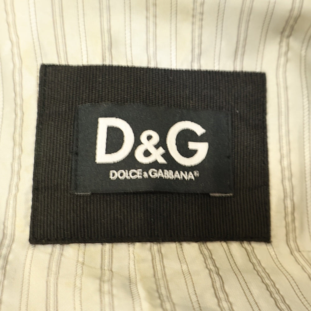 D&G(ディーアンドジー) ジップフライ レザージャケット ブラック RB0058