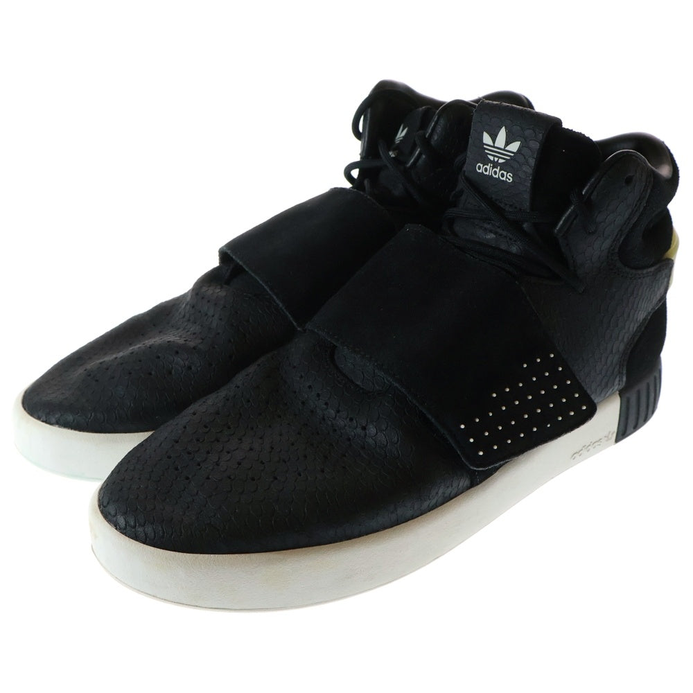 adidas(アディダス) TUBULAR INVADER STRAP チュブラー インベーダー ストラップ ハイカットスニーカー ブラック US9.5/27.5cm BY3636