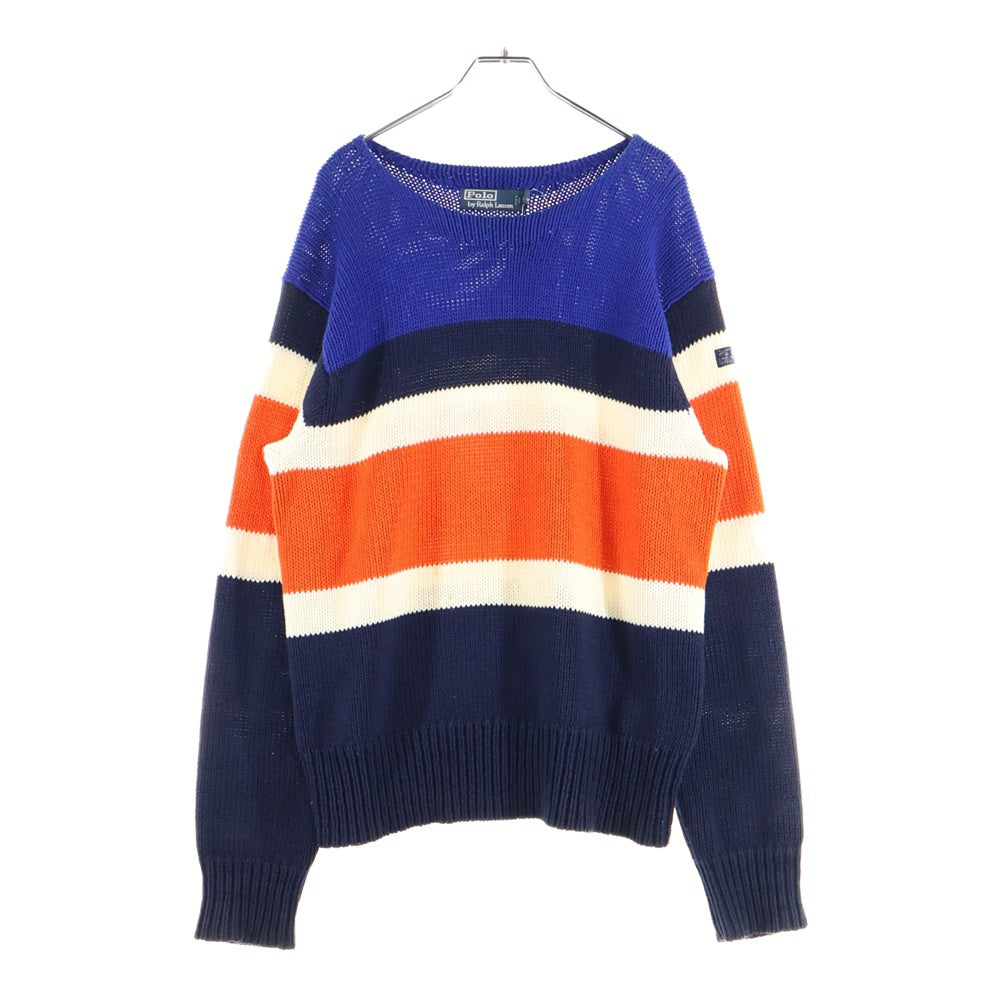 POLO RALPH LAUREN(ポロラルフローレン) マルチボーダーデザイン クルーネック ニット セーター マルチ