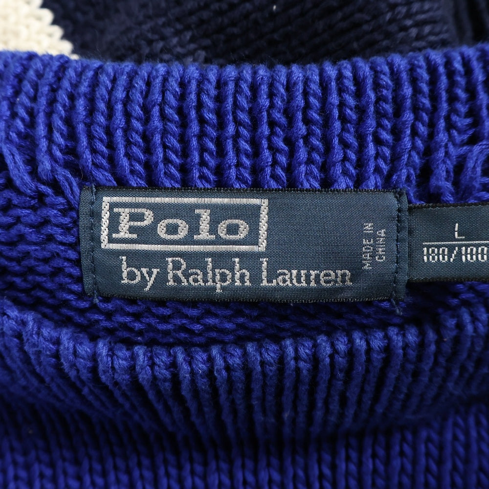POLO RALPH LAUREN(ポロラルフローレン) マルチボーダーデザイン クルーネック ニット セーター マルチ