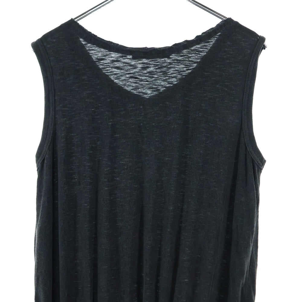 UNDERCOVER(アンダーカバー) 21SS layered pleated T-shirt dress レイヤード プリーテッド Tシャツ ドレス ノースリーブワンピース レディース ブラック