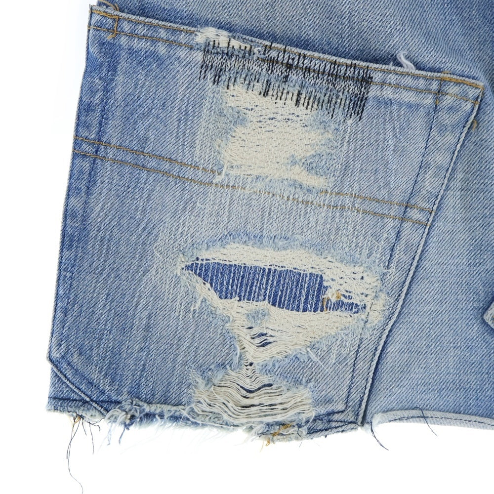 UNDERCOVER(アンダーカバー) 05AW クラッシュ加工 ジップフライ デニム スカーミニト レディース 5A94-S1