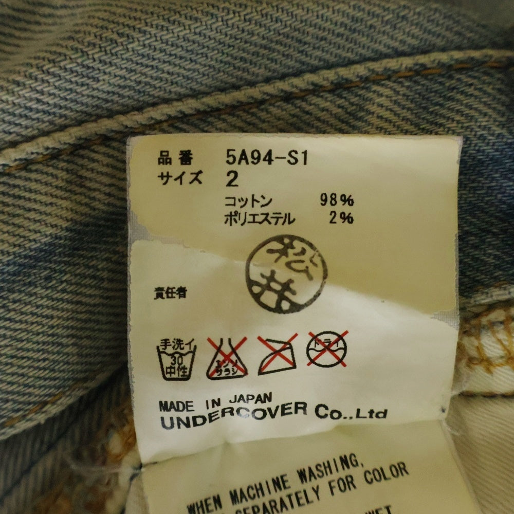 UNDERCOVER(アンダーカバー) 05AW クラッシュ加工 ジップフライ デニム スカーミニト レディース 5A94-S1