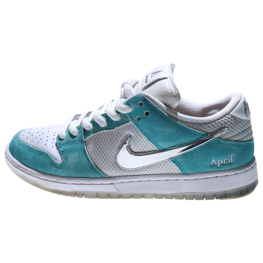 NIKE SB(ナイキエスビー) ×APRIL SKATEBOARDS DUNK LOW エイプリルスケートボード ダンク ローカットスニーカー ブルー/ホワイト US10/27cm FD2562-400
