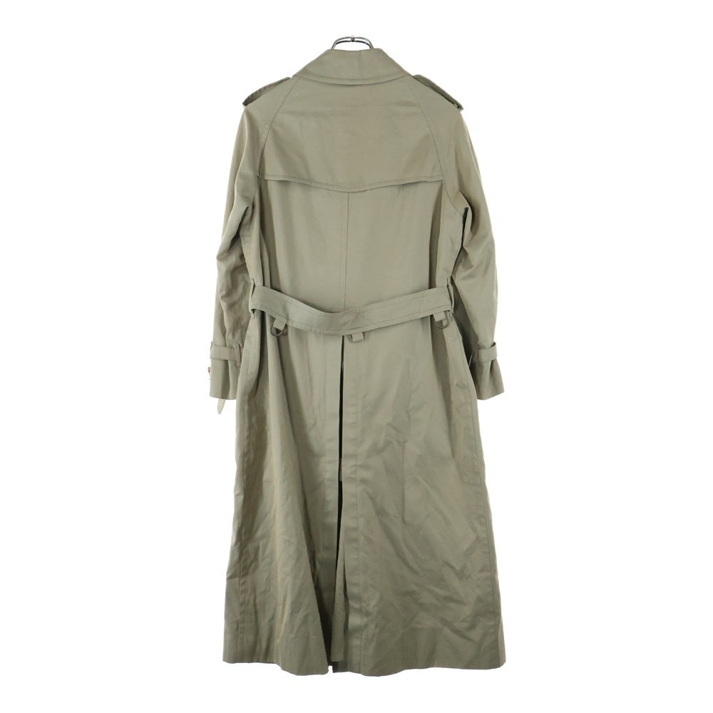 BURBERRY(バーバリー) コットン ノバチェック ダブルフラップポケット ベルト付き ダブルブレスト トレンチコート ベージュ FD082-039-41