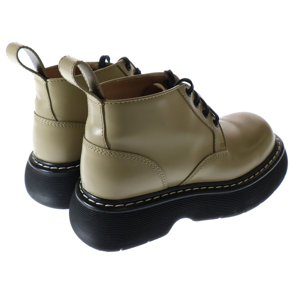 BOTTEGA VENETA(ボッテガヴェネタ) Bounce バウンス レザー ショートブーツ ミッドカットシューズ レディース カーキ