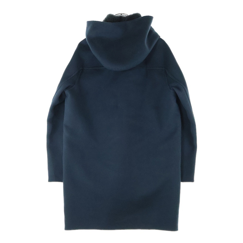 BALENCIAGA(バレンシアガ) ウール フーデッド ロングコート ネイビー 389499 T0J02