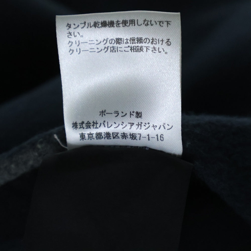 BALENCIAGA(バレンシアガ) ウール フーデッド ロングコート ネイビー 389499 T0J02