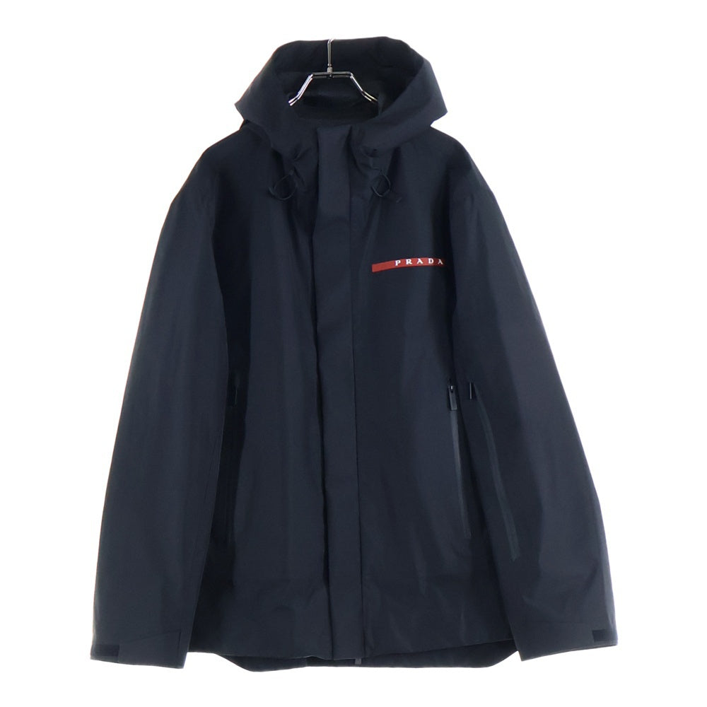 PRADA(プラダ) Extreme-Tex ウィンドブレーカー リサイクルポリエステル ウォータープルーフ ジップアップ フーデッドジャケット ブラック SGB640