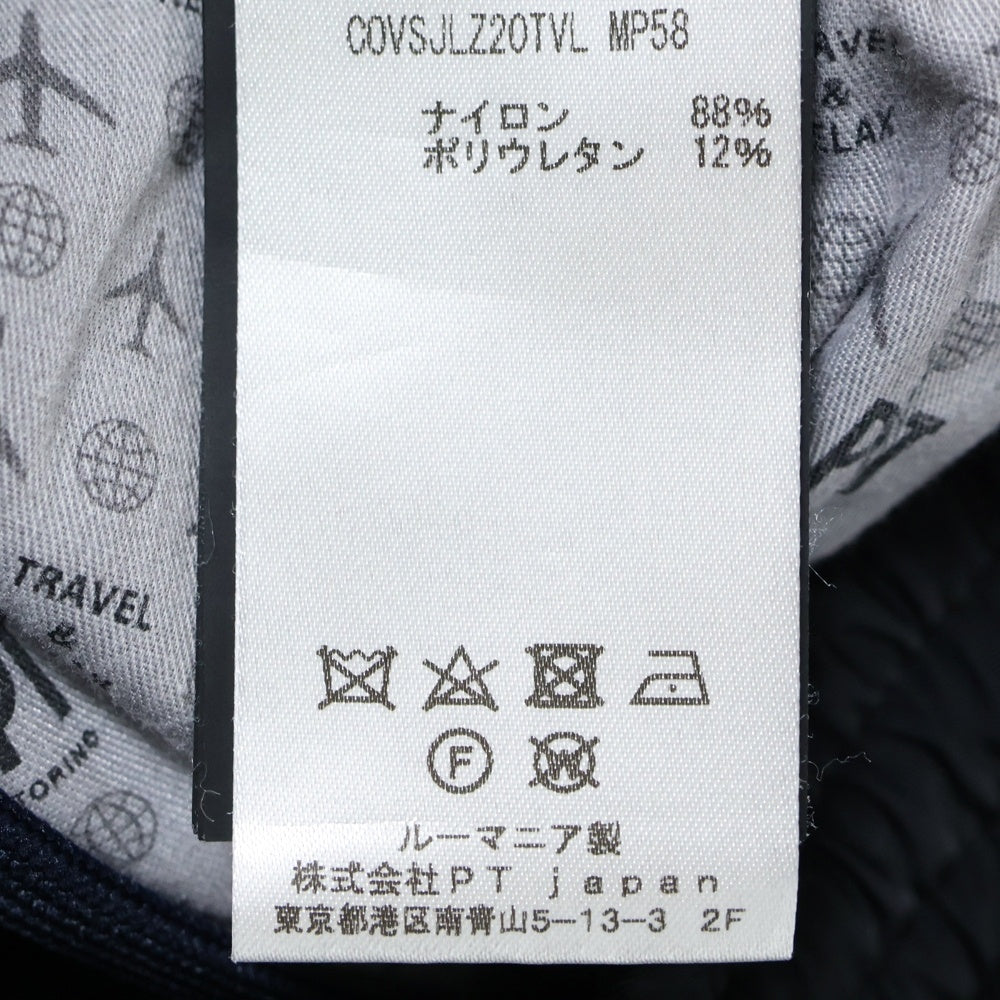 PT TORINO(ピーティートリノ) STRETCH SLIM FIT ストレッチナイロン スリムフィット イージースラックスパンツ ブラック COVSJLZ20TVL