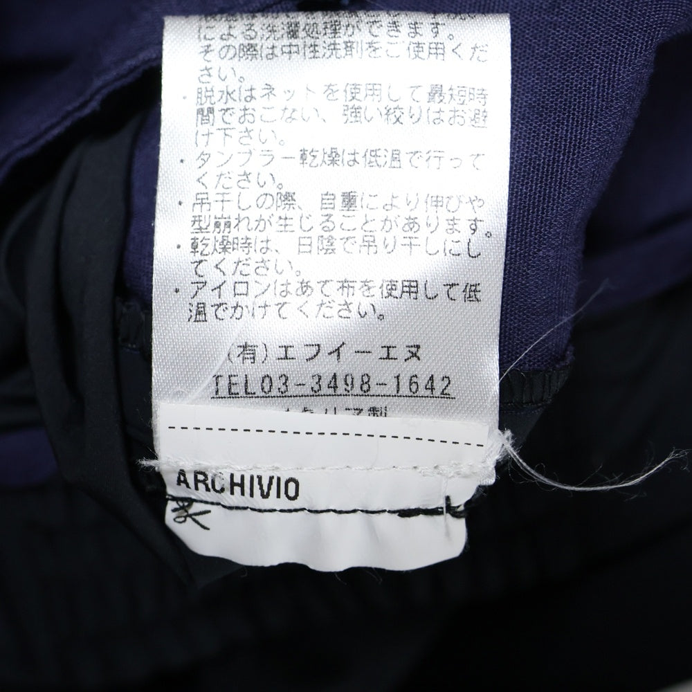 giab's ARCHIVIO(ジャブスアルキヴィオ) MASACCIO TYPE EST マサッチョ ナイロンポリ イージースラックスパンツ ブラック A3629