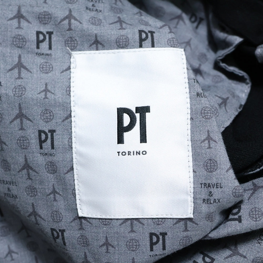 PT TORINO(ピーティートリノ) STRETCH PREPPY FIT プレッピーフィット ドローストリングパンツ ブラック COHSFLZ00TVL