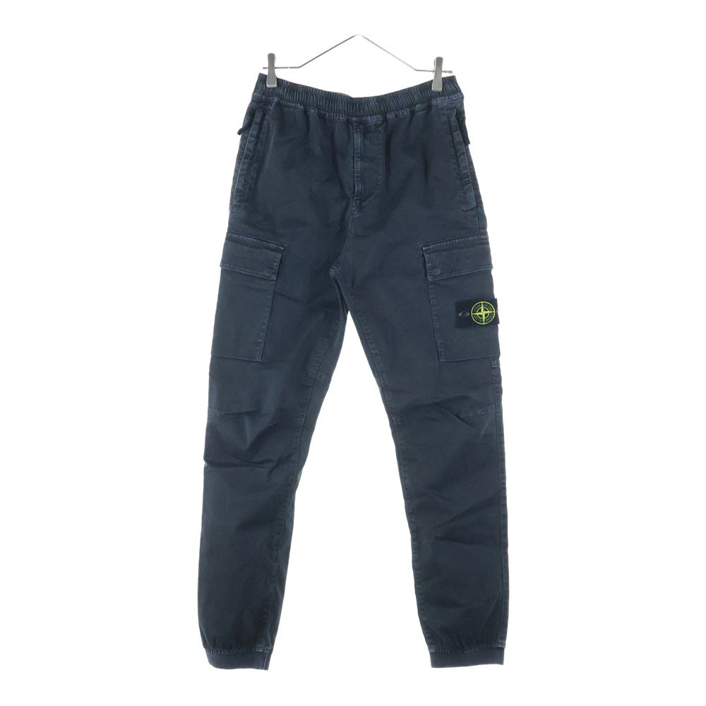STONE ISLAND(ストーンアイランド) STRETCH COTTON TELA PARACADUTE GARMENT DYED ストレッチコットン テラ パラカデュート ガーメントダイ カーゴパンツ ブラック 7915313L1