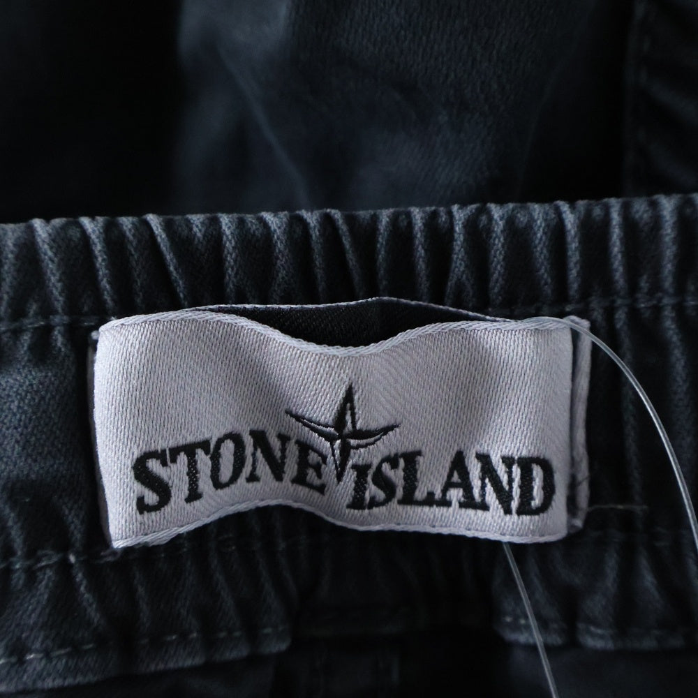 STONE ISLAND(ストーンアイランド) STRETCH COTTON TELA PARACADUTE GARMENT DYED ストレッチコットン テラ パラカデュート ガーメントダイ カーゴパンツ ブラック 7915313L1