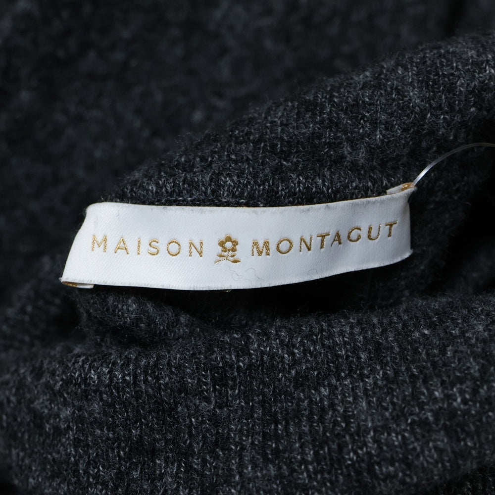 NO BRAND(ノーブランド) MAISON MONTAGUT メゾンモンタギュ ポルトガル製 ハイネック ウールニット セーター グレー