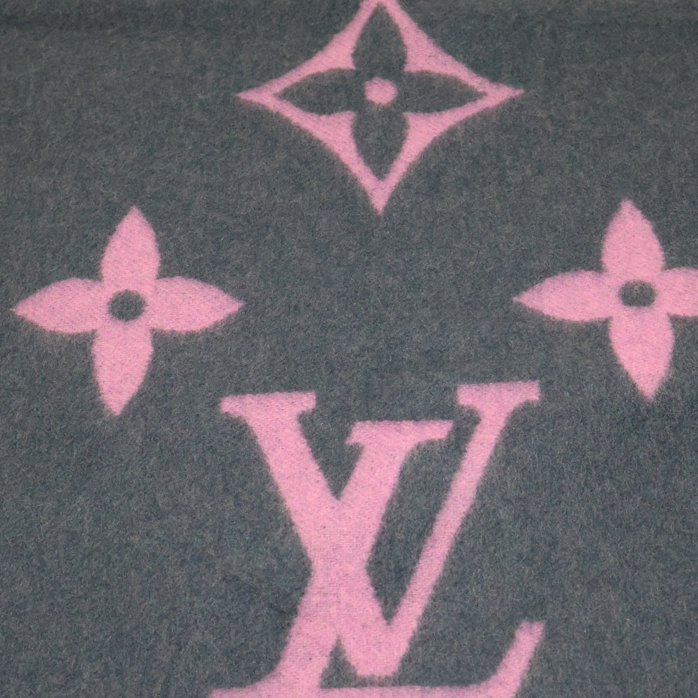 LOUIS VUITTON(ルイヴィトン) エシャルプ レイキャビック バイカラー カシミヤ フリンジマフラー ピンク/ネイビー レディース M70463