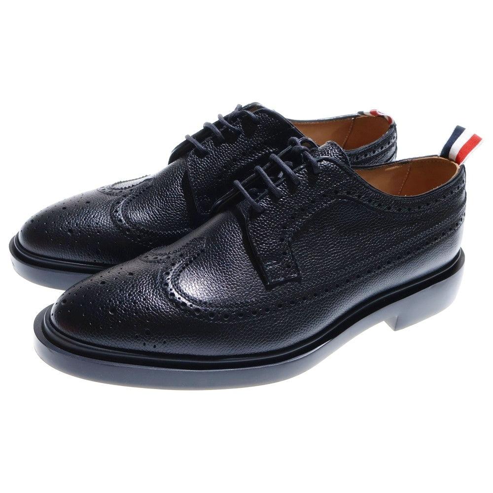 THOM BROWNE(トムブラウン) CLASSIC LONGWING BROGUE クラシック ウイングチップ レザー ドレスシューズ ブローグシューズ ブラック MFD002H-00198