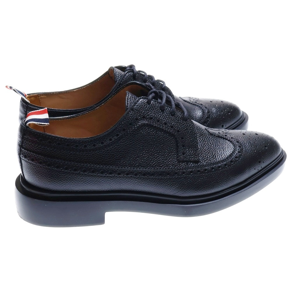 THOM BROWNE(トムブラウン) CLASSIC LONGWING BROGUE クラシック ウイングチップ レザー ドレスシューズ ブローグシューズ ブラック MFD002H-00198