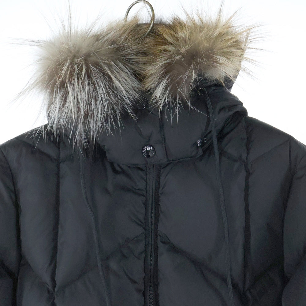 MONCLER(モンクレール) 20AW ROELAN GIUBBOTTO ファーフーデッド ダウンジャケット コート ブラック レディース F20931B54501