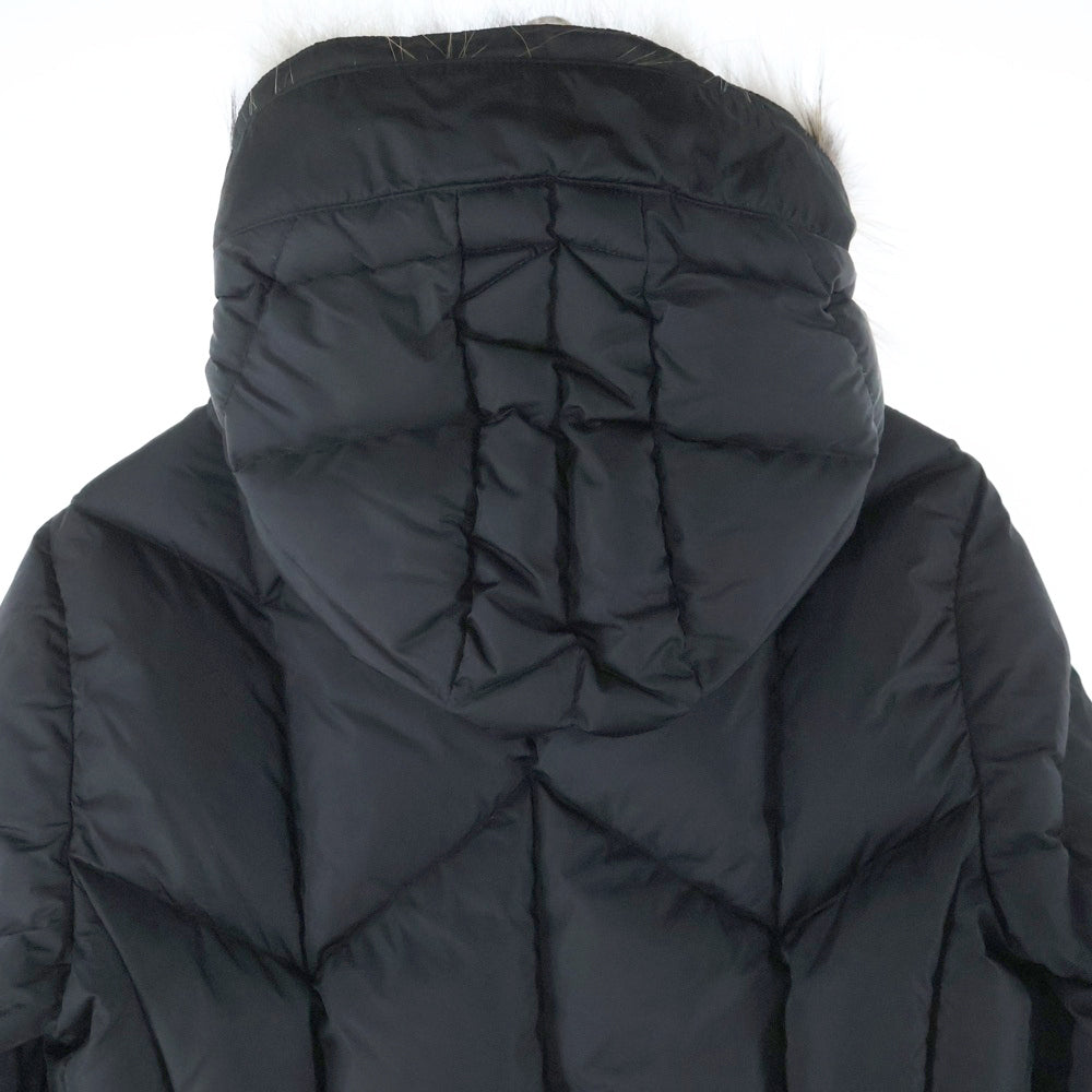 MONCLER(モンクレール) 20AW ROELAN GIUBBOTTO ファーフーデッド ダウンジャケット コート ブラック レディース F20931B54501