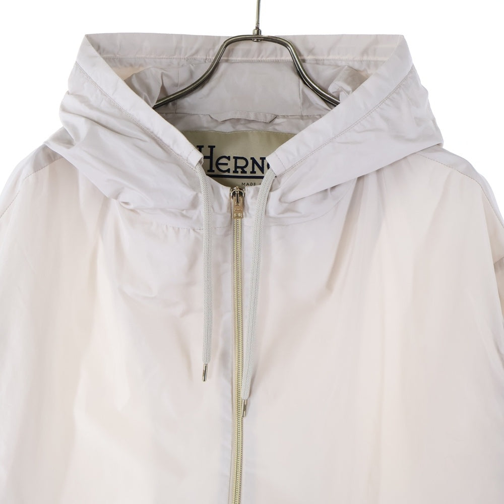HERNO(ヘルノ) NEW TECHNO タフタ フーデッドブルゾン ジャケット ベージュ レディース GC000395D